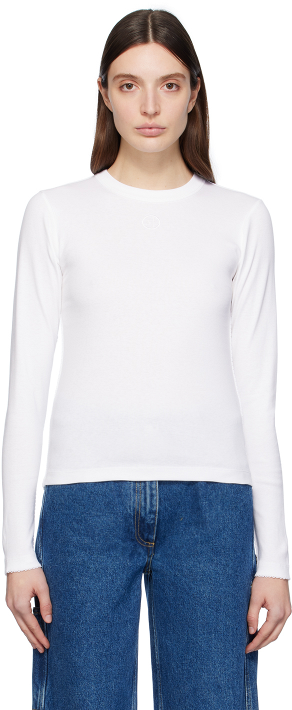 White Eloise Long Sleeve T-Shirt