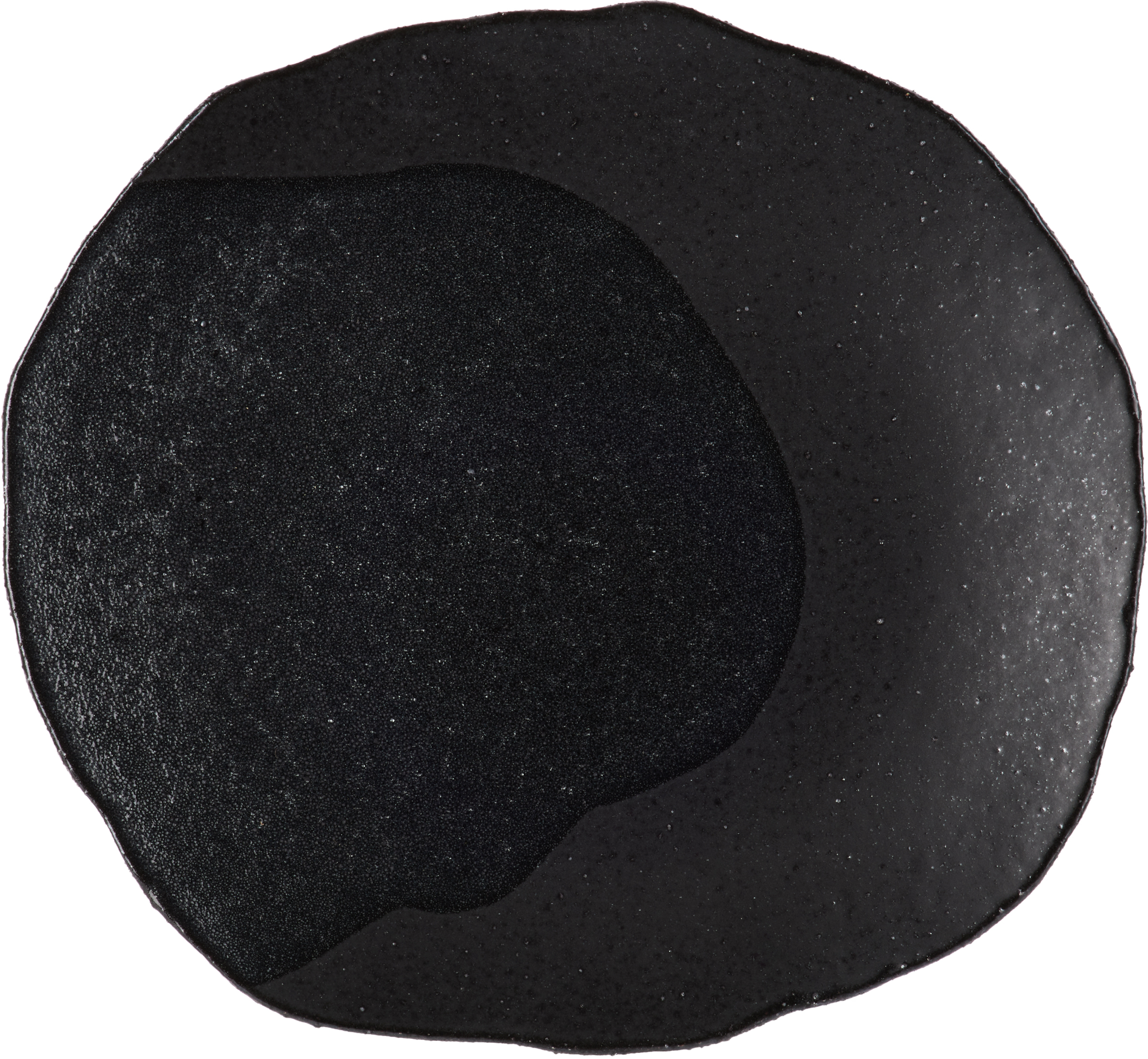 Jars Céramistes Black L Wabi Plate In Noir