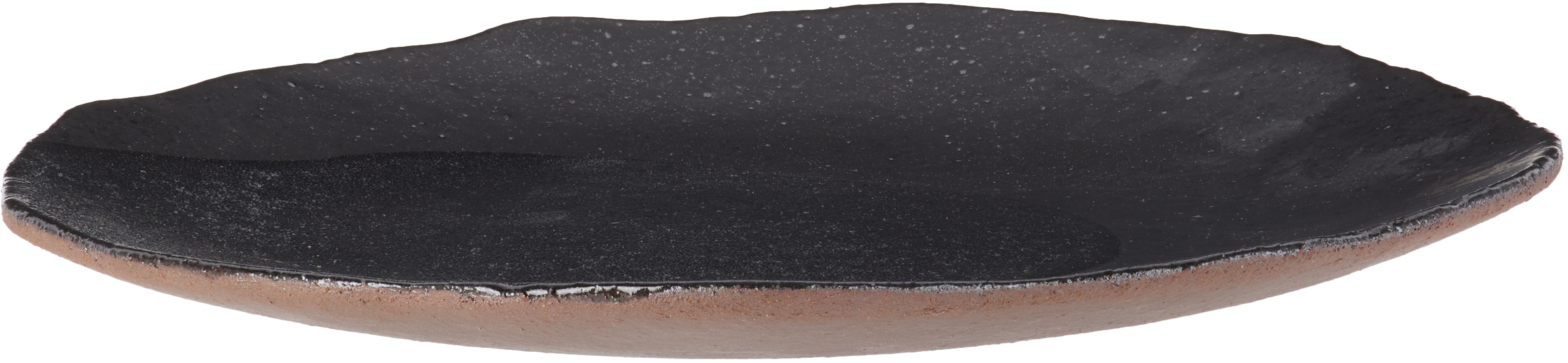 Jars Céramistes Black L Wabi Plate In Noir
