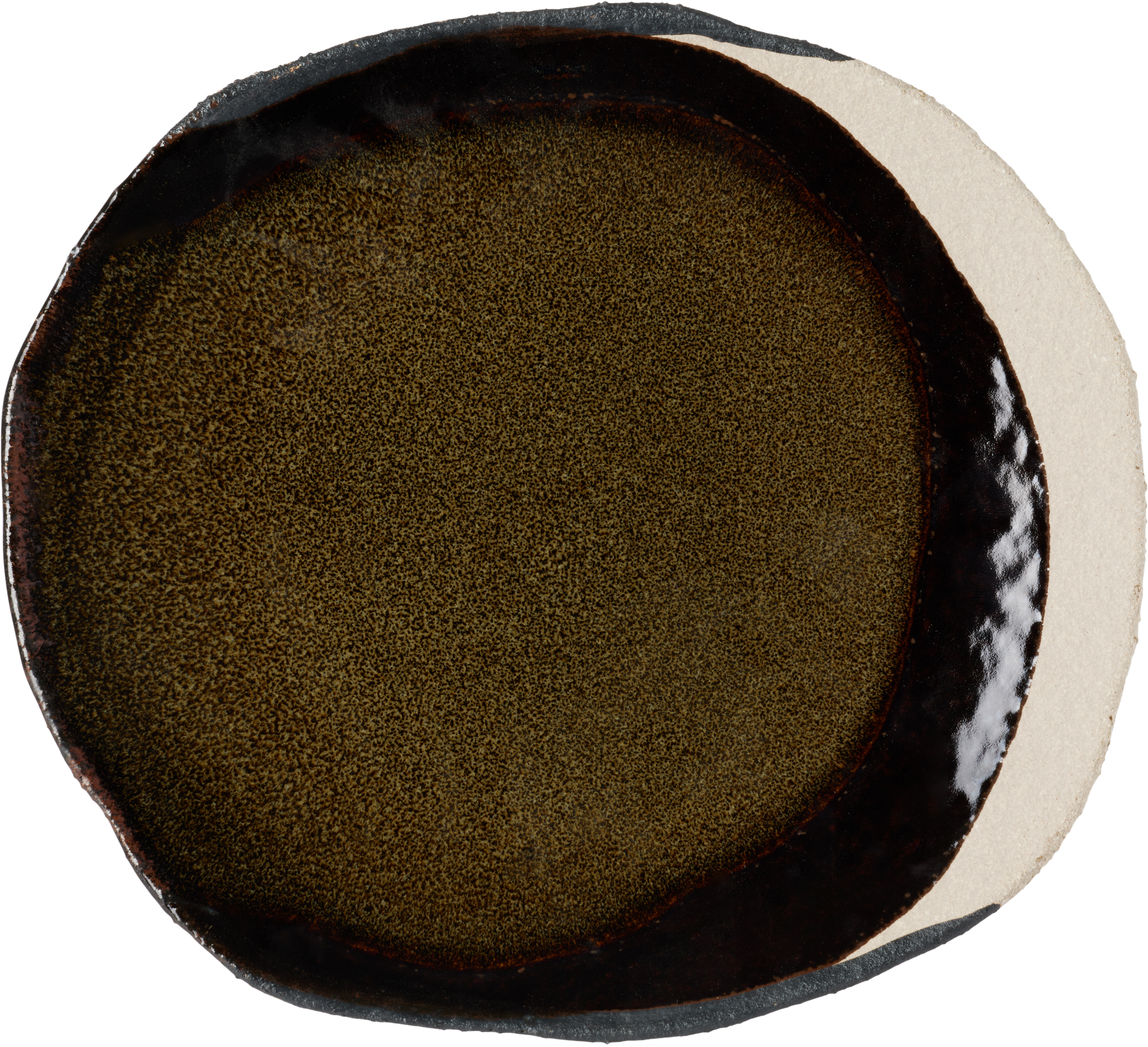 Jars Céramistes Khaki & Brown L Wabi Plate In Seidou