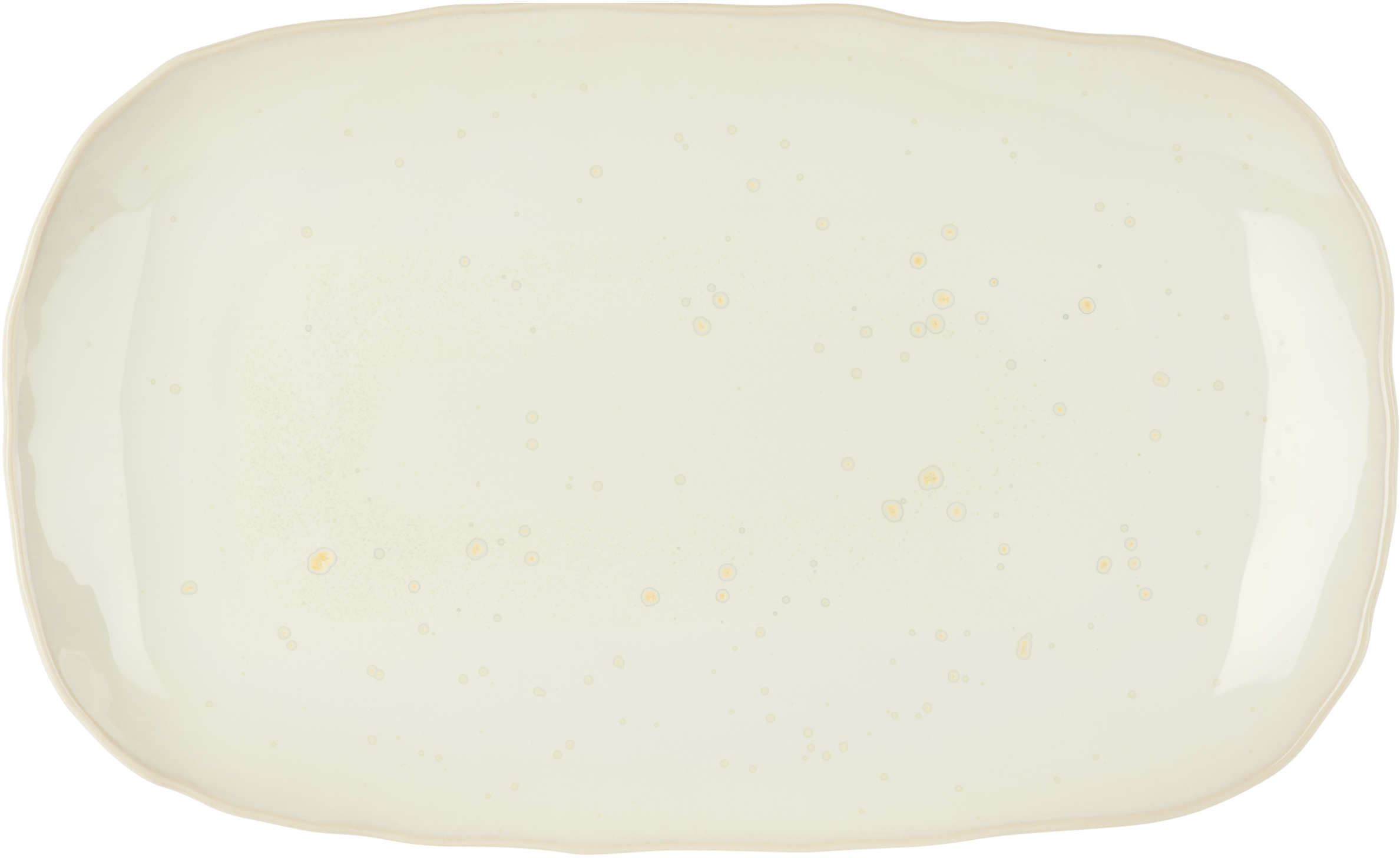 Jars Céramistes Off-white Plume Rectangular Plate In Nacre