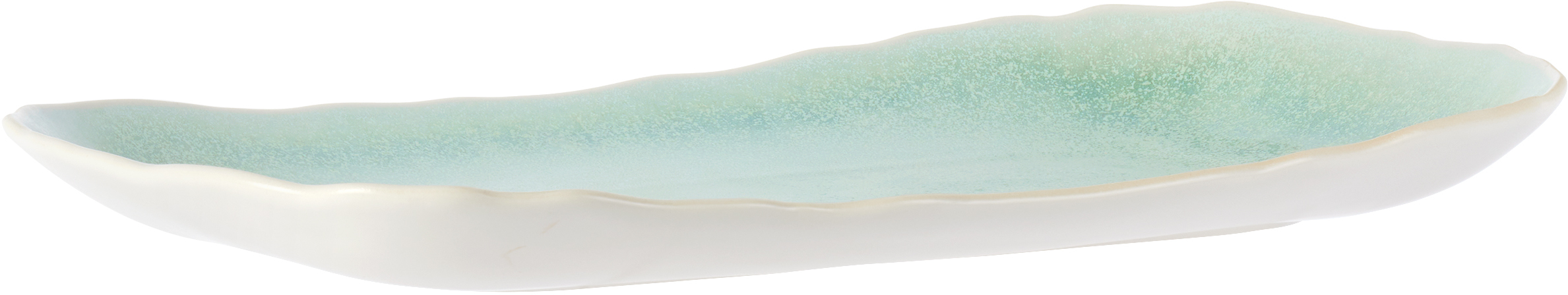 Jars Céramistes Blue Plume Rectangular Plate In Nori