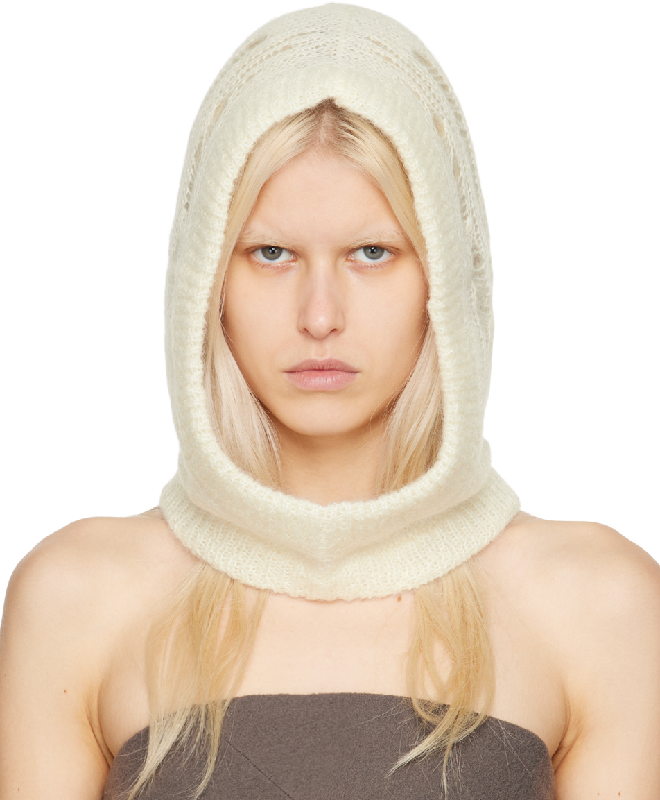 Rick Owens: Off-White Hood Beanie | SSENSE