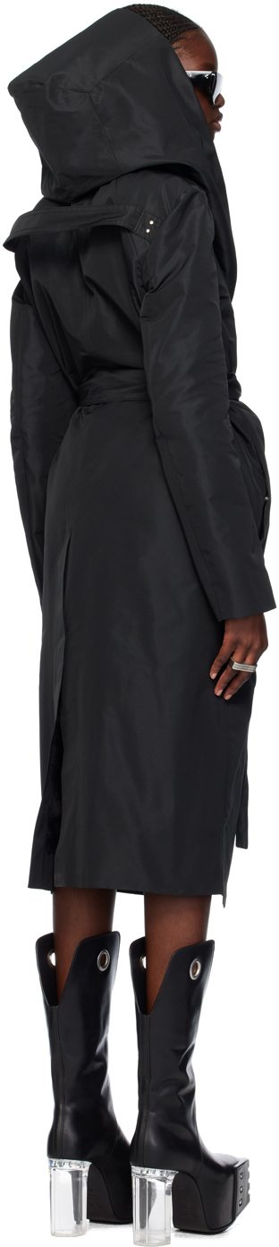 Rick Owens Black Minimal Slim Drella Coat In 09 Black | ModeSens