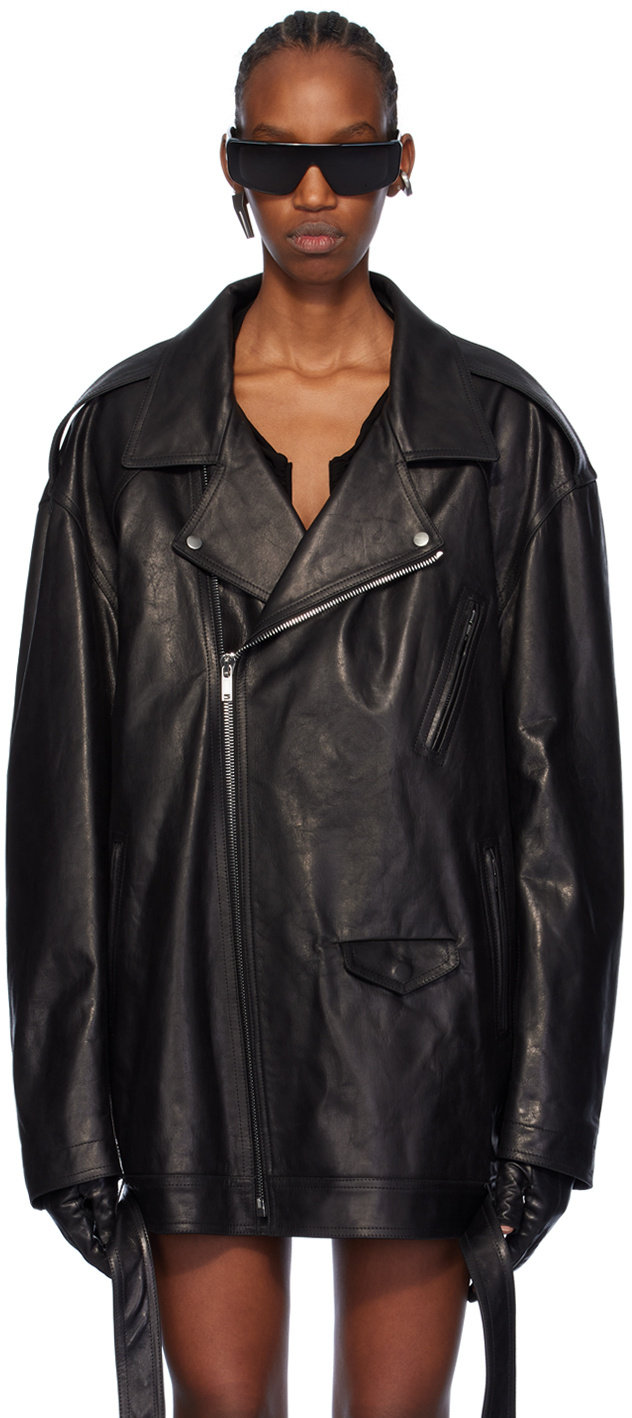 Black Jumbo Luke Stooges Leather Jacket