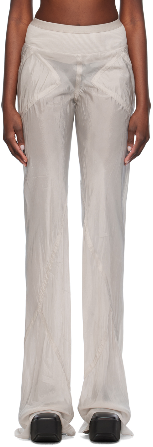Rick Owens Off-white Jumbo Lounge Trousers In 08 Pearl