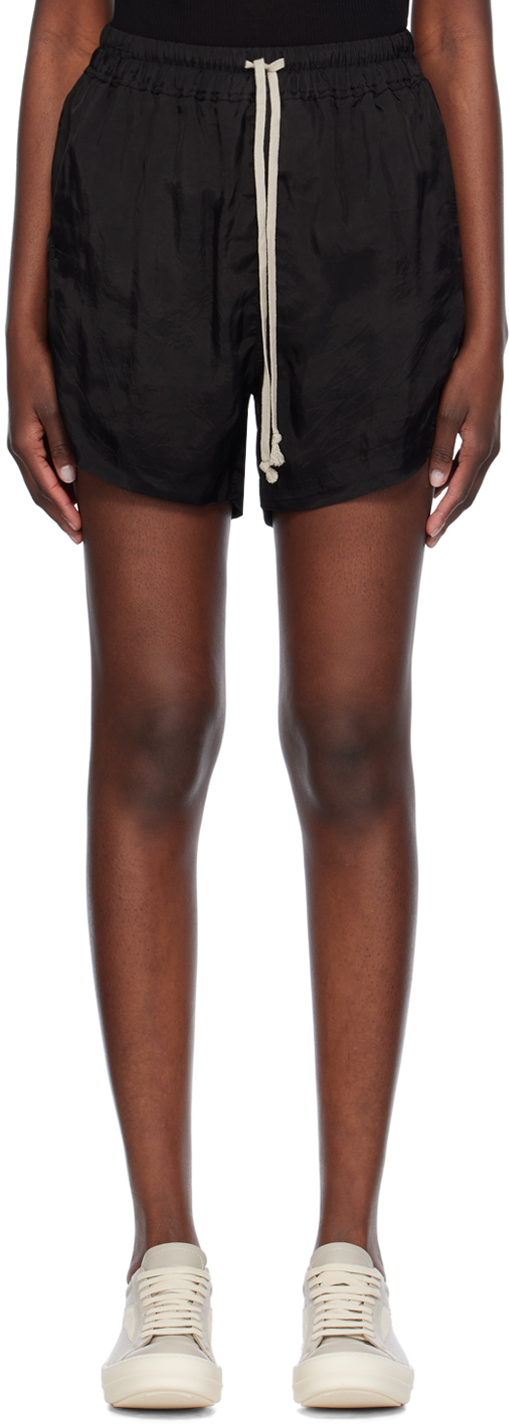 Shop Rick Owens Black Boxers Shorts In 09 Black