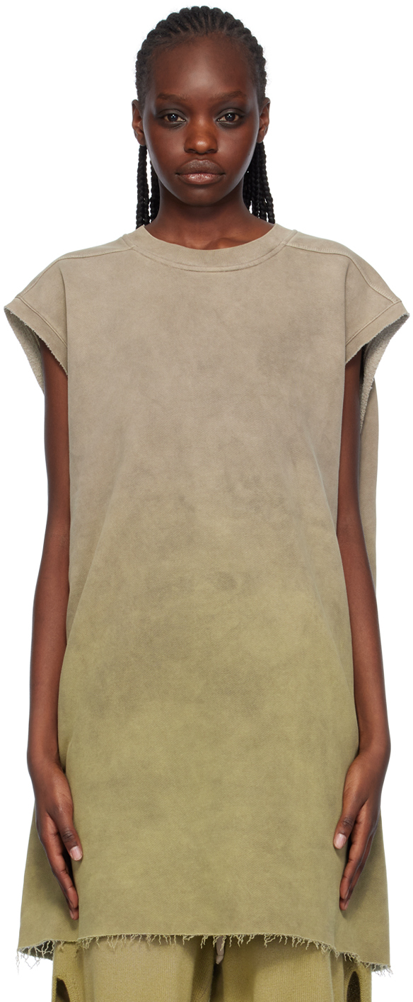 Moncler + Rick Owens Taupe & Green Tank Top