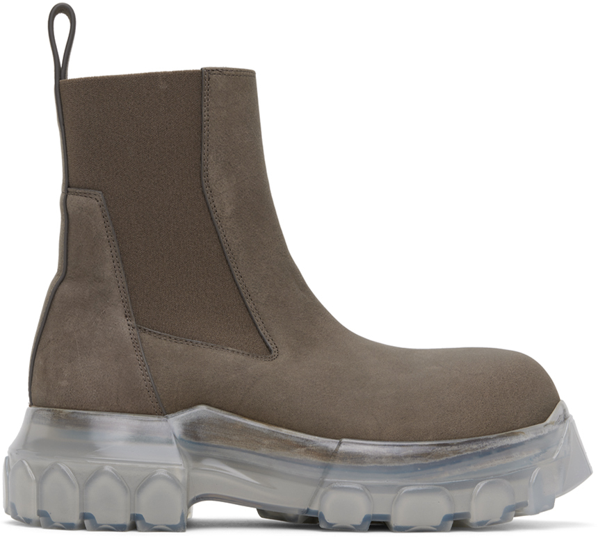 Gray Beatle Bozo Tractor Chelsea Boots