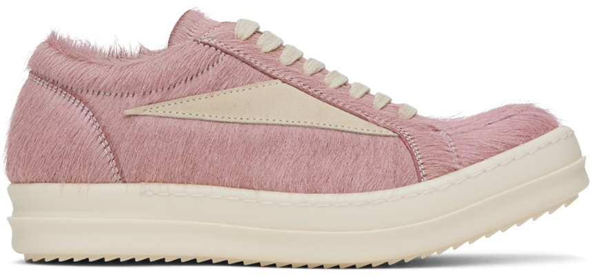 Shop Rick Owens Pink Vintage Sneaks Sneakers In 6311 Dusty Pink/milk