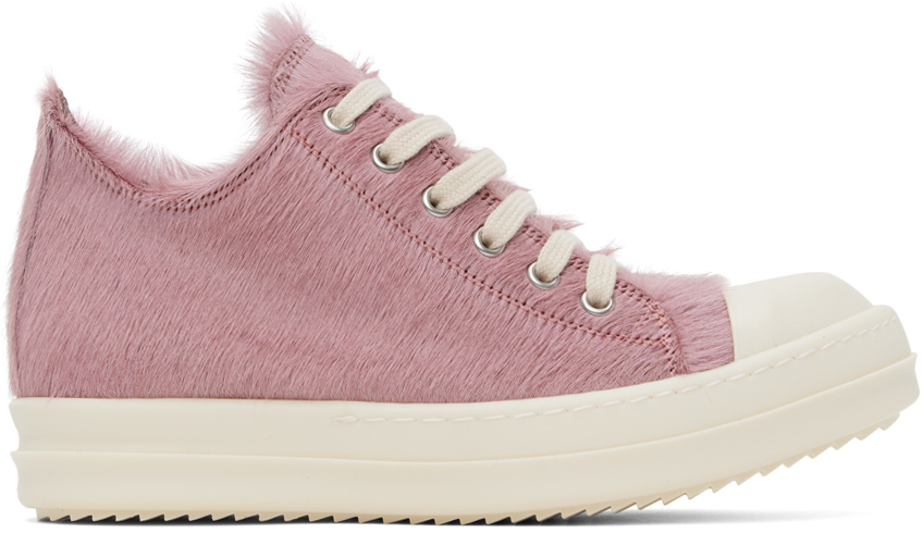 Pink Low Sneakers by Rick Owens on Sale