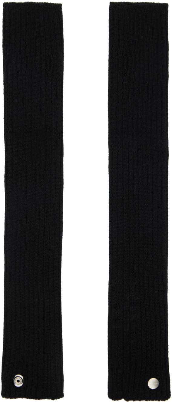 Rick Owens Black Press-stud Arm Warmers In 09 Black