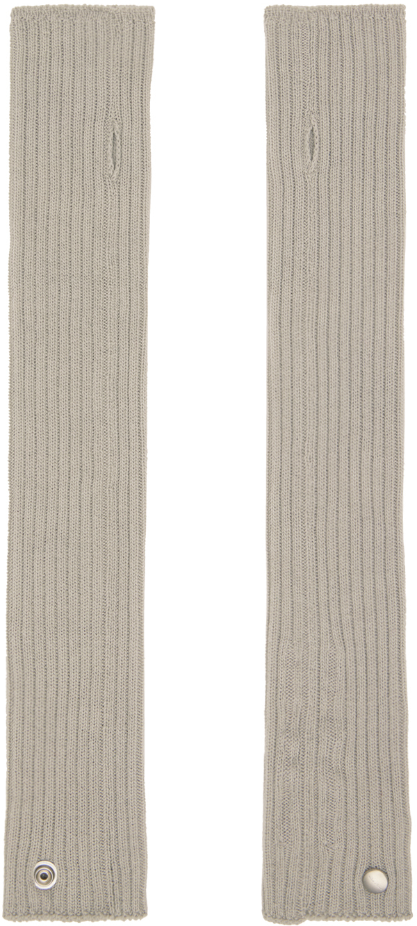 Rick Owens Off-white Press-stud Arm Warmers In 08 Pearl