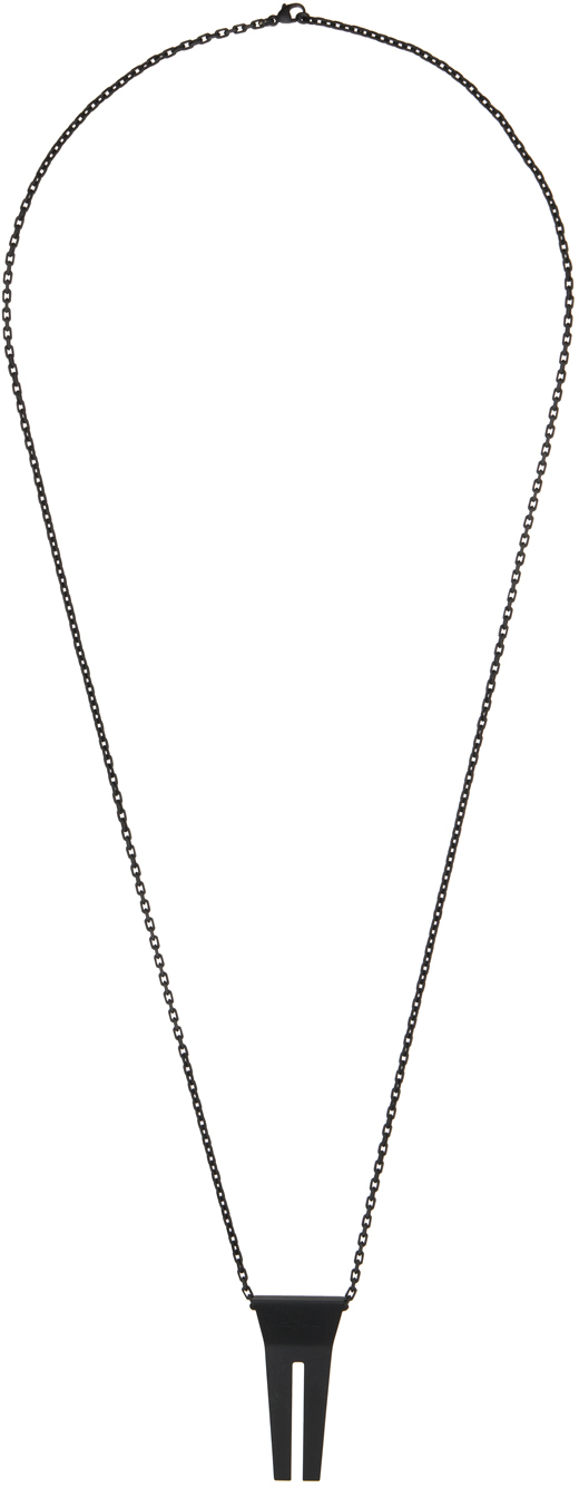 Black Open Trunk Charm Necklace