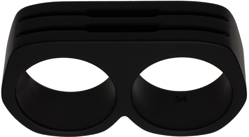 【関税込み】Rick Owens ブラック Double Grill リング Black Double Grill Ring by Rick Owens on Sale