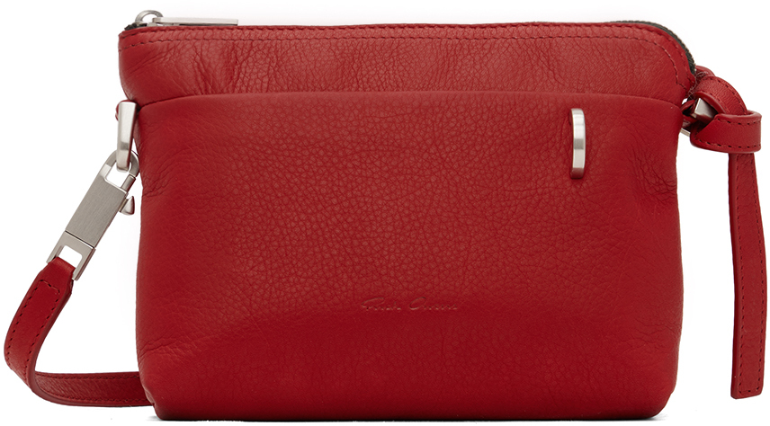 Rick Owens Red Small Adri Bag In 03 Cardinal Red
