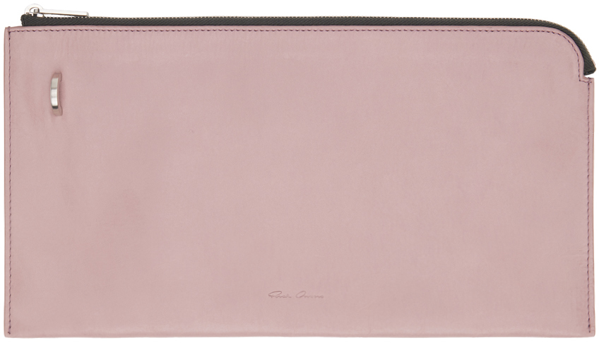 Shop Rick Owens Pink Invite Envelope Wallet In 63 Dusty Pink
