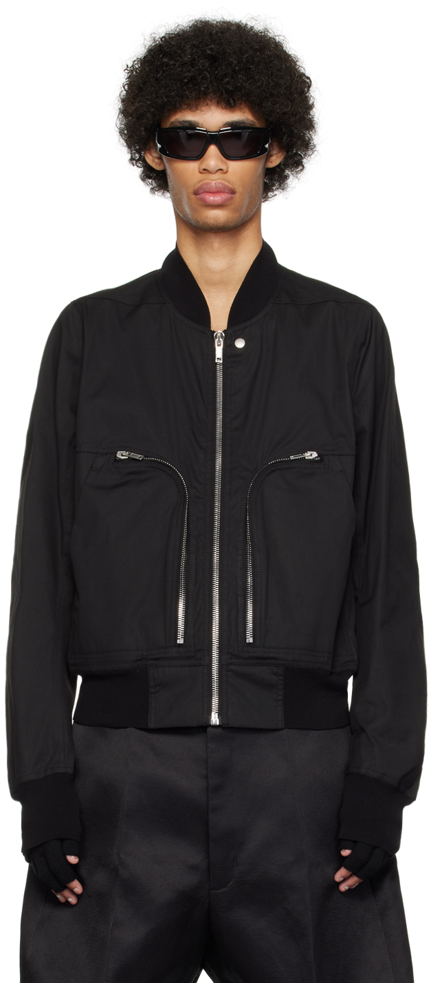 Black Bauhaus Bomber Jacket