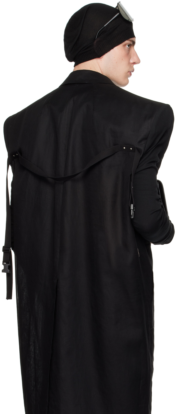 Rick Owens Black Tatlin Coat In 09 Black
