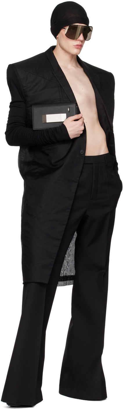 Rick Owens Black Tatlin Coat In 09 Black