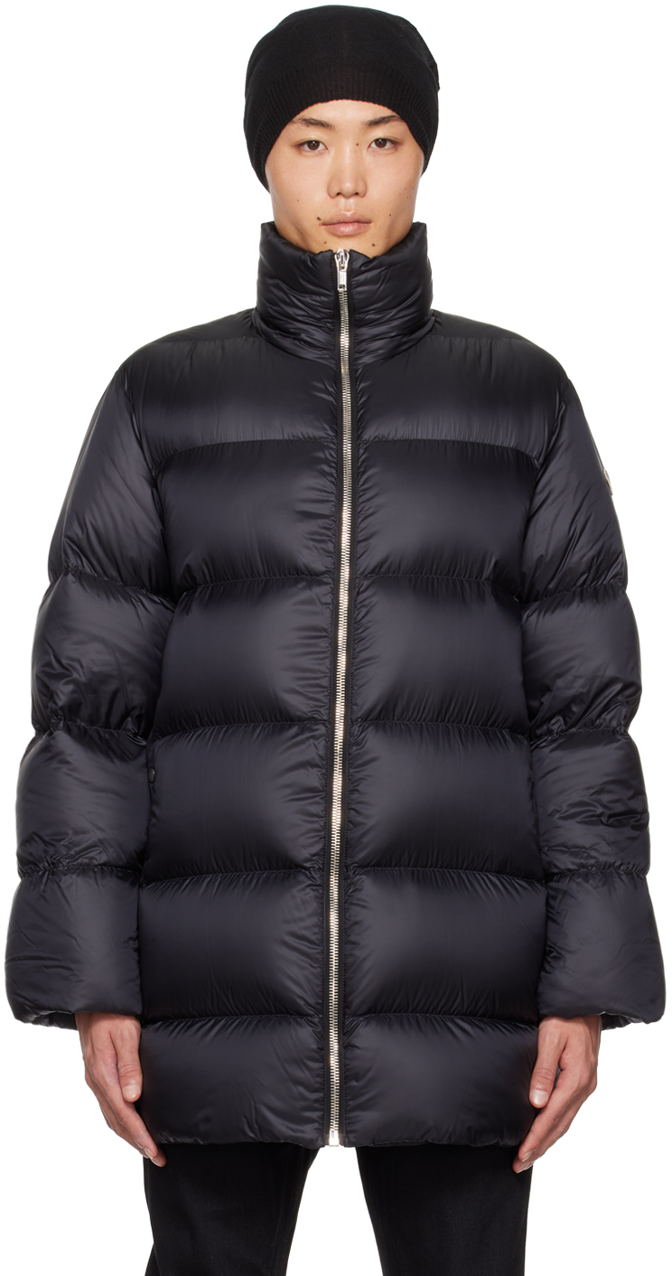 Moncler + Rick Owens Black Cyclopic Down Coat by Rick Owens