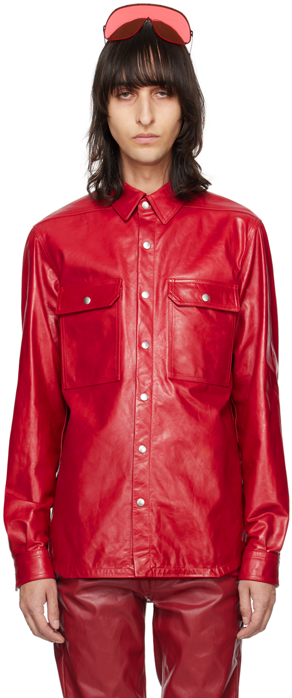 Red Outershirt Leather Jacket