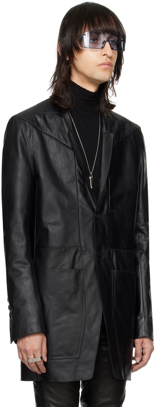 ジャケット・アウター RickOwens LIDO 22SS BRAD LEATHER BOXY JK Rick Owens Black Lido Leather Jacket | Smart Closet