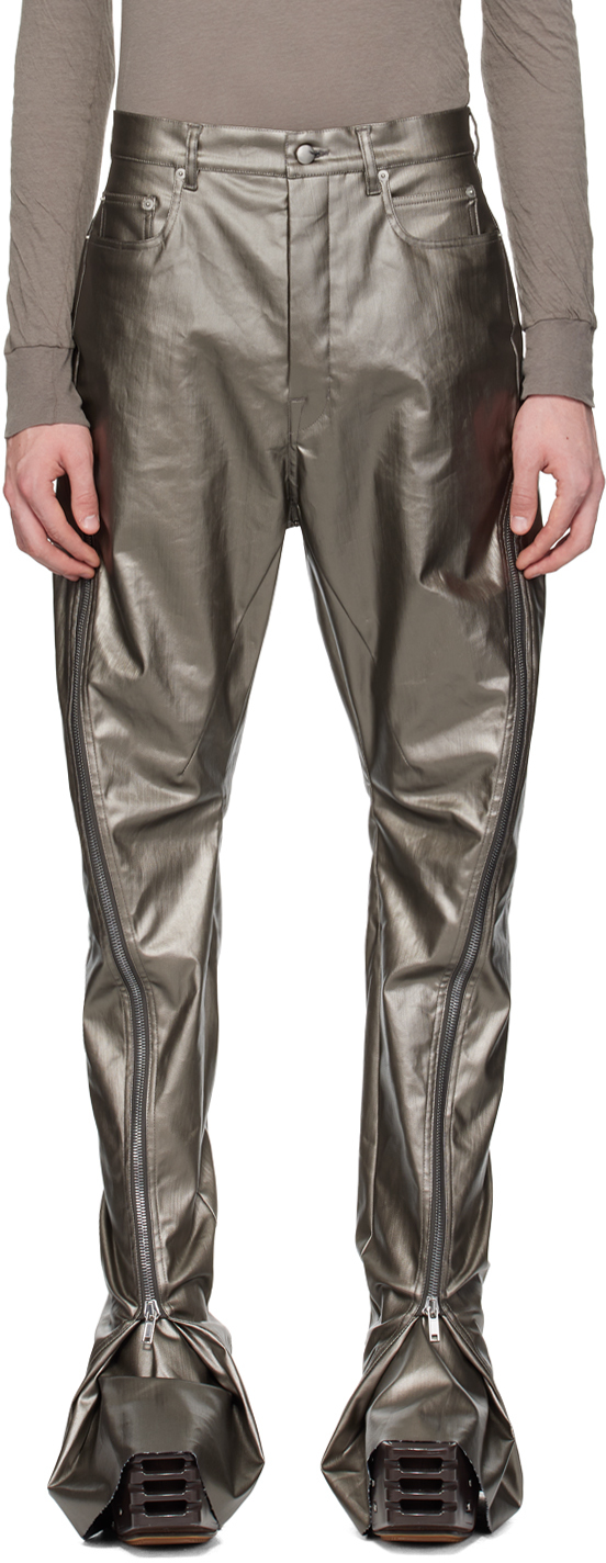 Rick Owens: Gunmetal Bolan Banana Jeans | SSENSE Canada