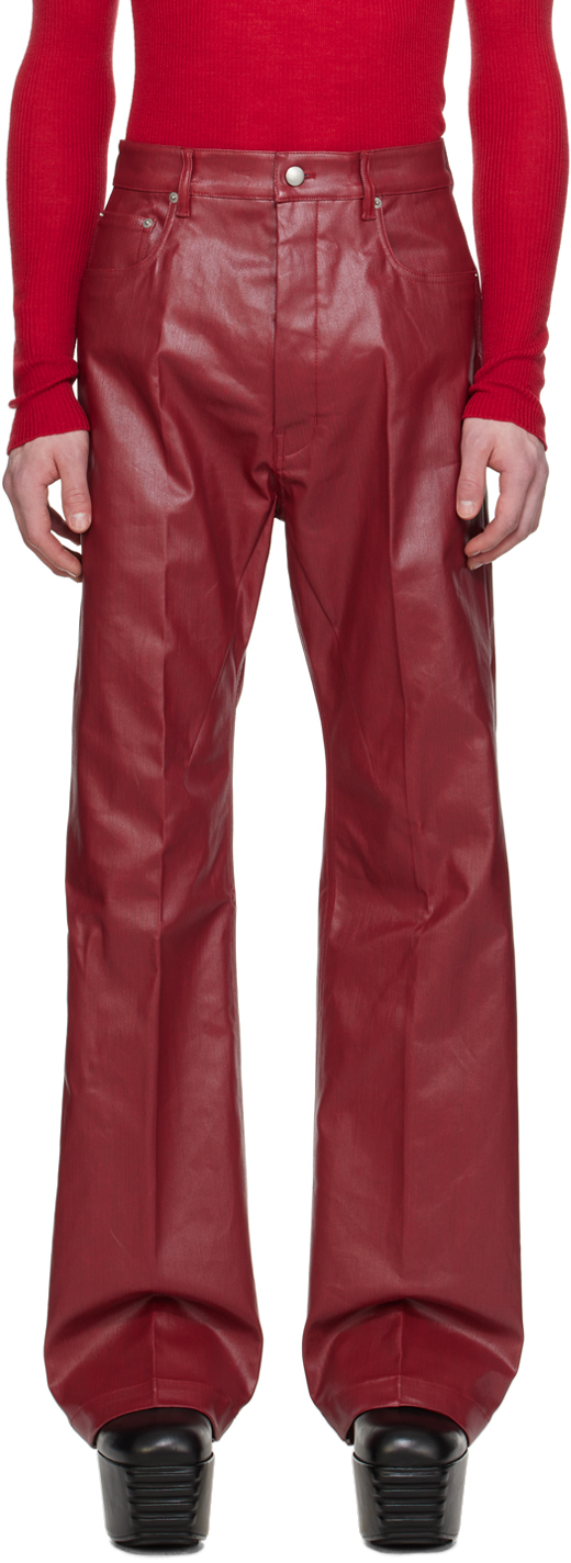 Shop Rick Owens Red Geth Jeans In 03 Cardinal Red