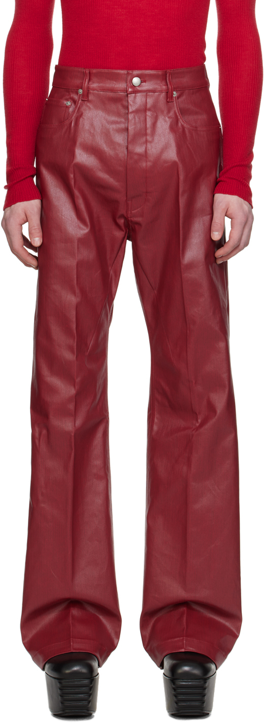 Red Geth Jeans by Rick Owens on Sale