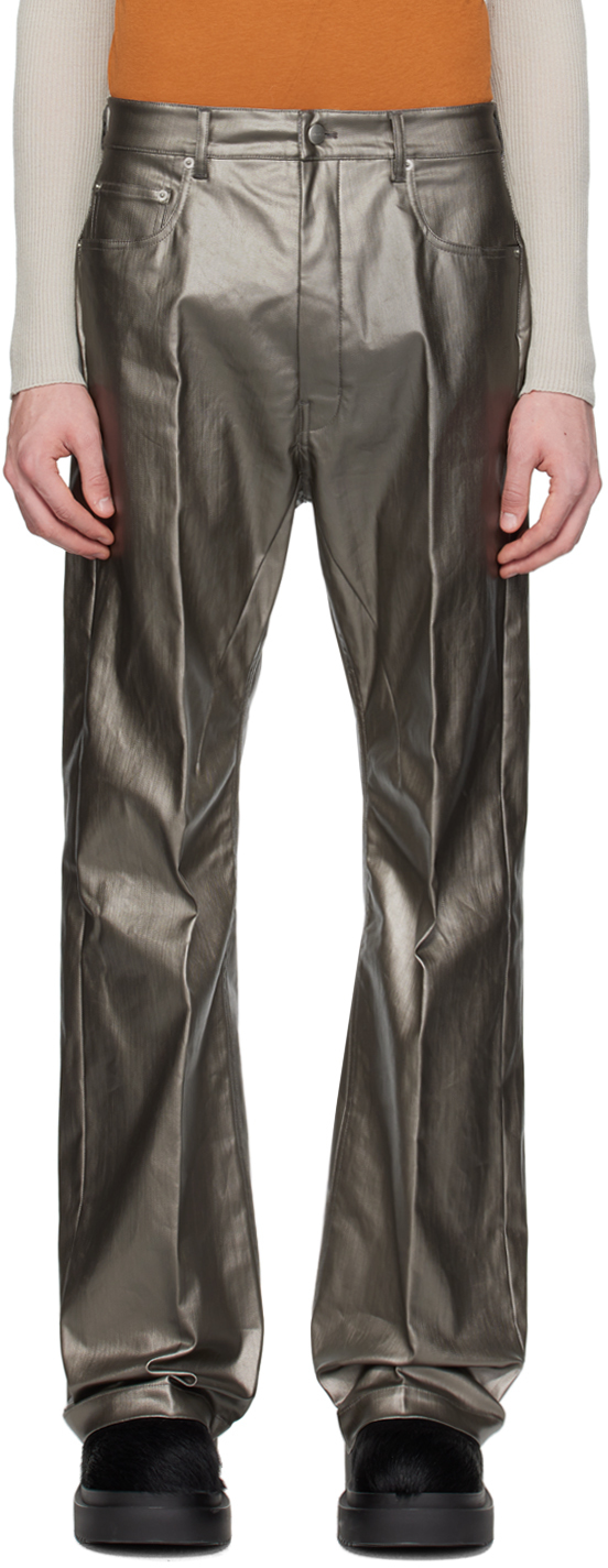 Shop Rick Owens Silver Geth Jeans In 68 Gunmetal