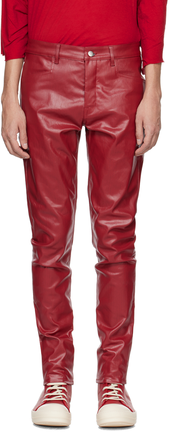 Rick Owens Red Tyrone Jeans In 03 Cardinal Red