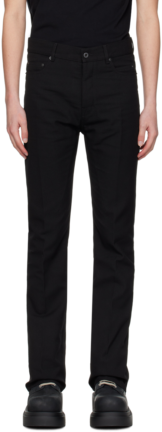 Black Jim Cut Jeans by Rick Owens on Sale