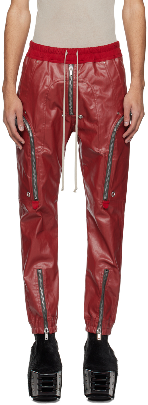 Shop Rick Owens Red Bauhaus Cargo Pants In 03 Cardinal Red