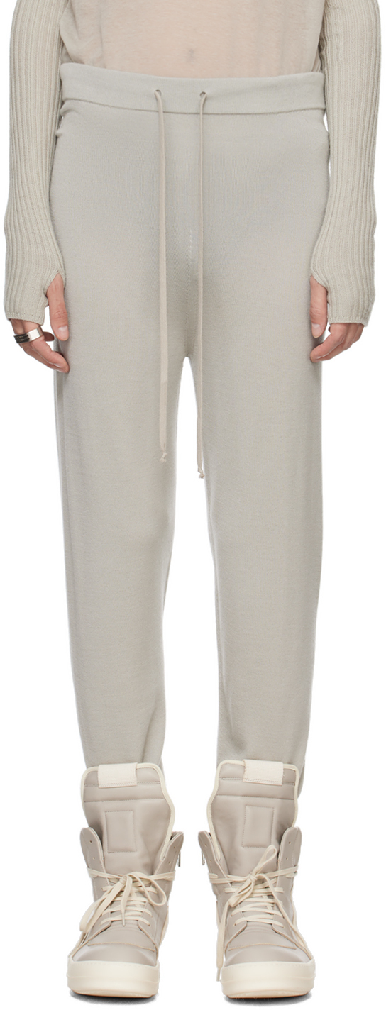 Rick Owens Off-white Drawstring Sweatpants In 08 Pearl