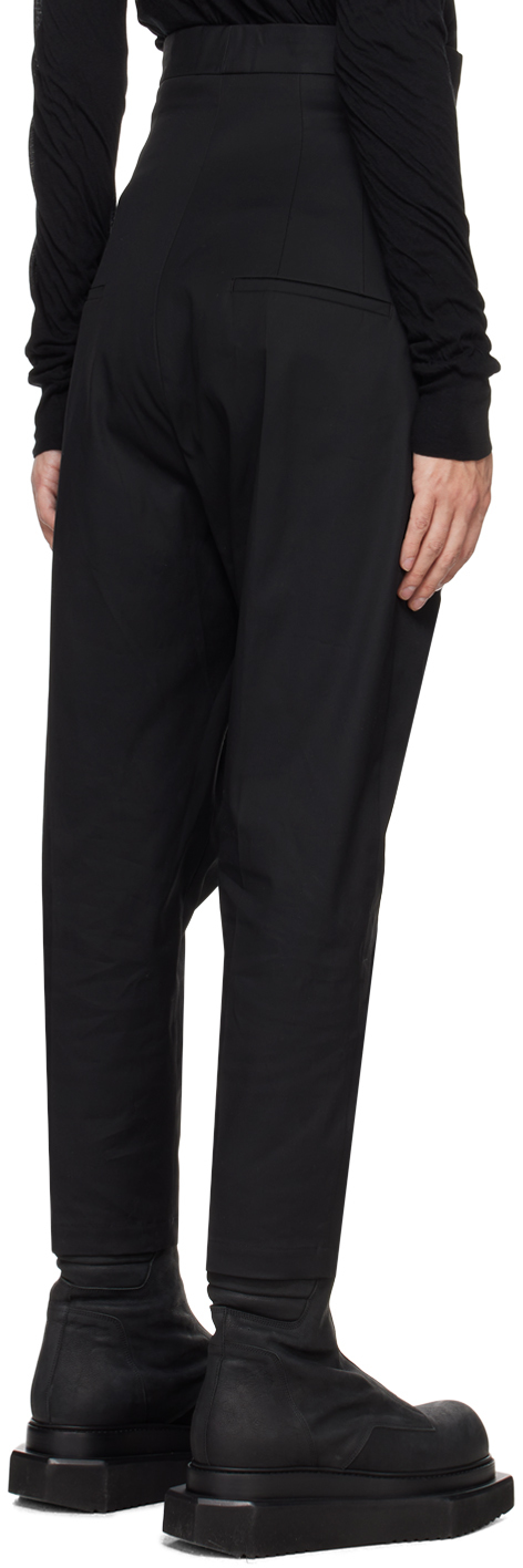 Rick Owens Black Dirt Cooper Trousers In 09 Black