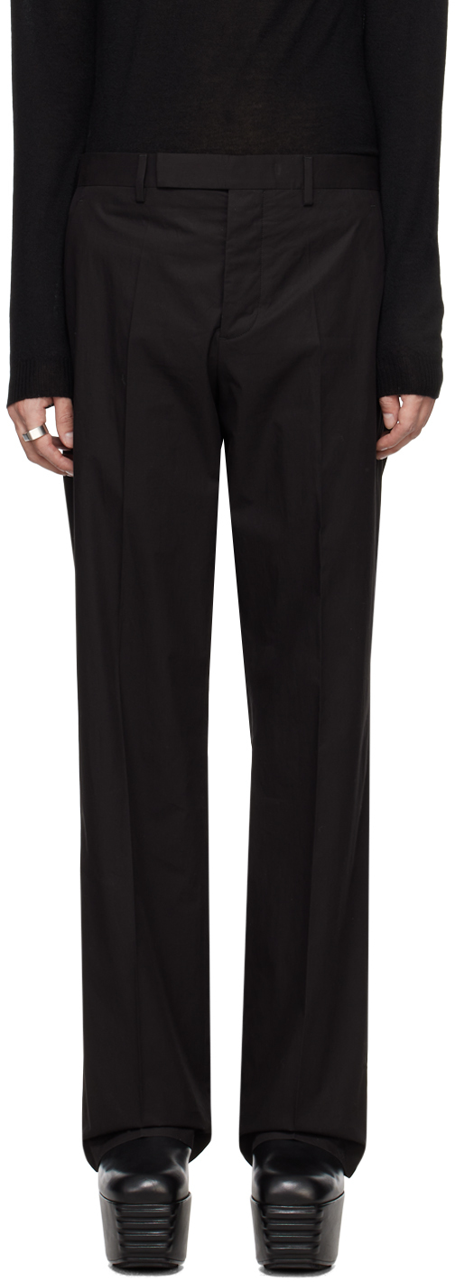 Rick Owens: Black Tailored Dietrich Trousers | SSENSE