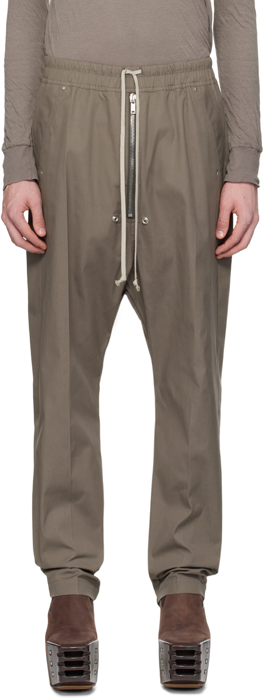 Shop Rick Owens Gray Bela Trousers In 34 Dust