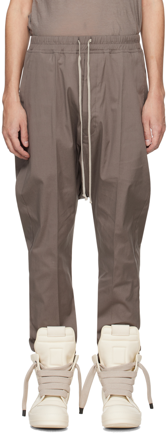 Rick Owens Grey Long Trousers In 34 Dust