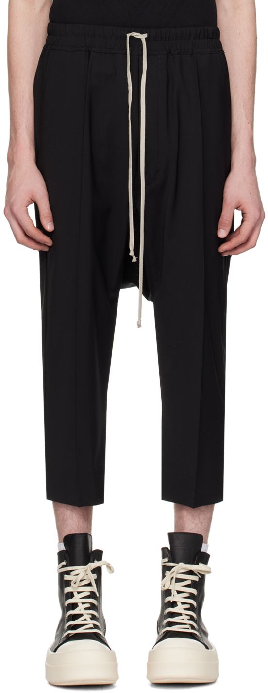 Rick Owens Black Astaires Trousers In 09 Black