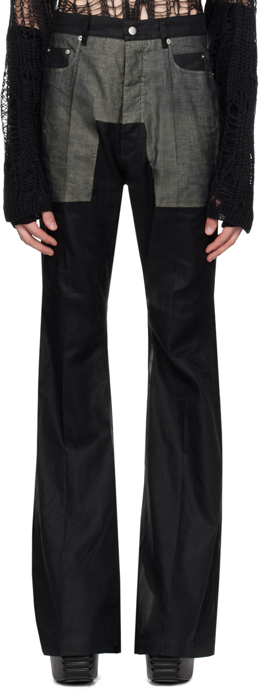 Rick Owens Black Bolan Trousers In 09 Black