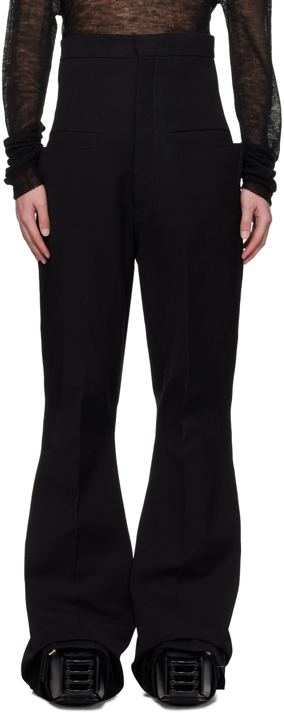 Shop Rick Owens Black Dirt Lido Trousers In 09 Black