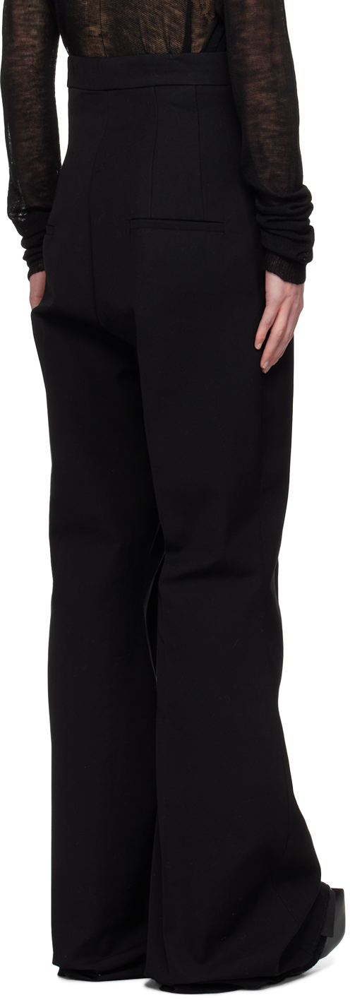 Rick Owens Black Dirt Lido Trousers In 09 Black