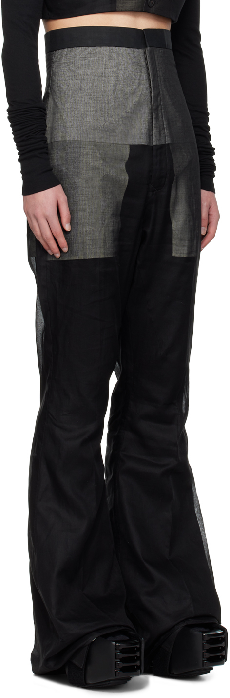 Rick Owens Dirt Bolan High-waist Trousers In 09 Black