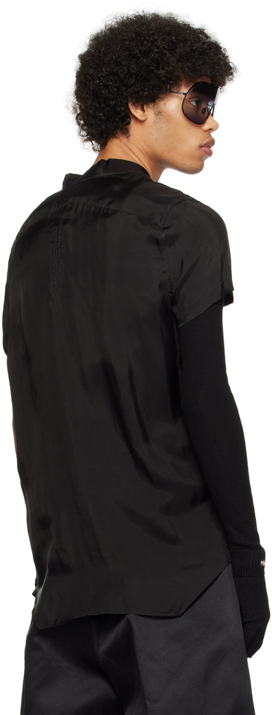 Rick Owens Black Golf Shirt In 09 Black