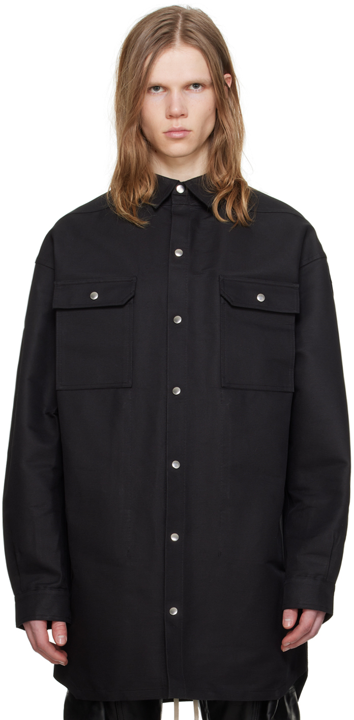 Rick Owens: Black Oversized Shirt | SSENSE