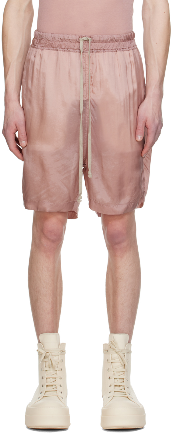 Shop Rick Owens Pink Boxers Shorts In 63 Dusty Pink