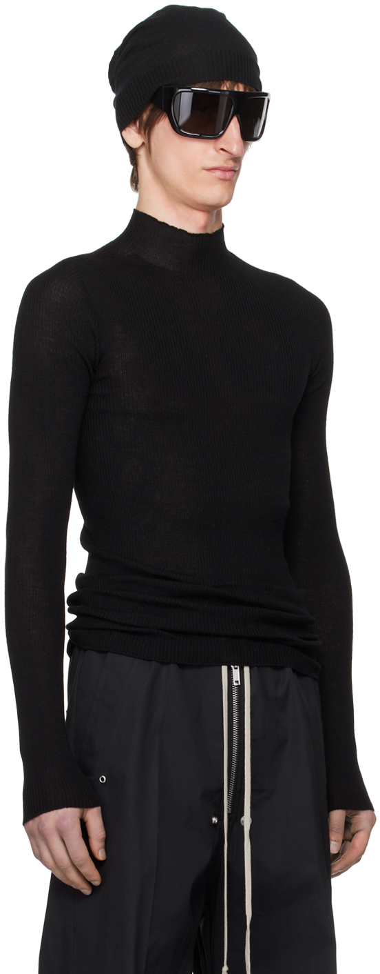 Rick Owens Lupetto Long-sleeved Sweater In 09 Black