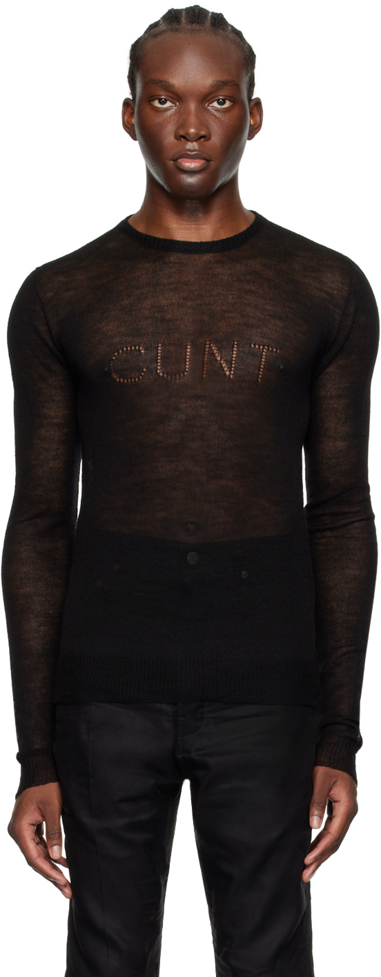 Rick Owens Black 'cunt' Pull Sweater