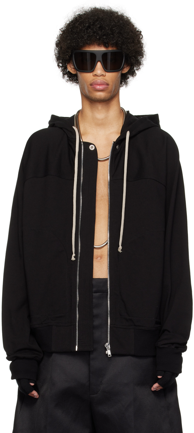 Black Windbreaker Hoodie